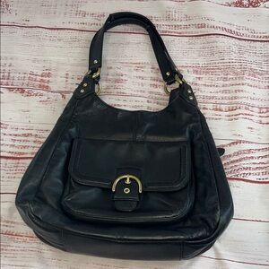 Coach Campbell Leather Hobo Double Handle Shoulder Hand Bag F1380-F24686